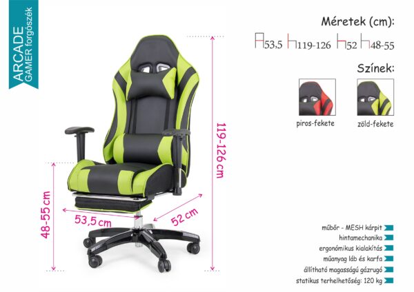 Arcade gamer szék
