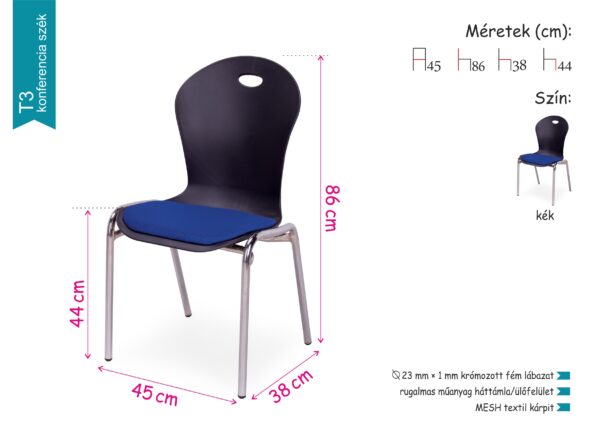 T3 konferencia szék