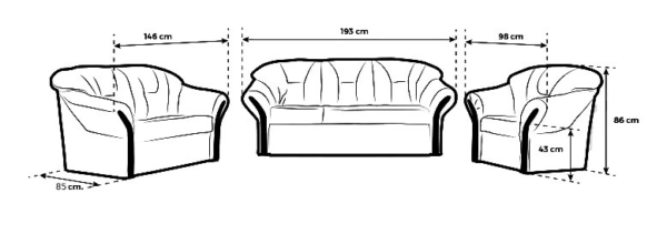 FÓKUSZ 3+2+1 garnitúra