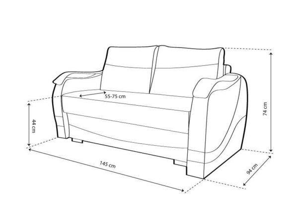 RAFI ÚJ 2-es (fix) kanapé